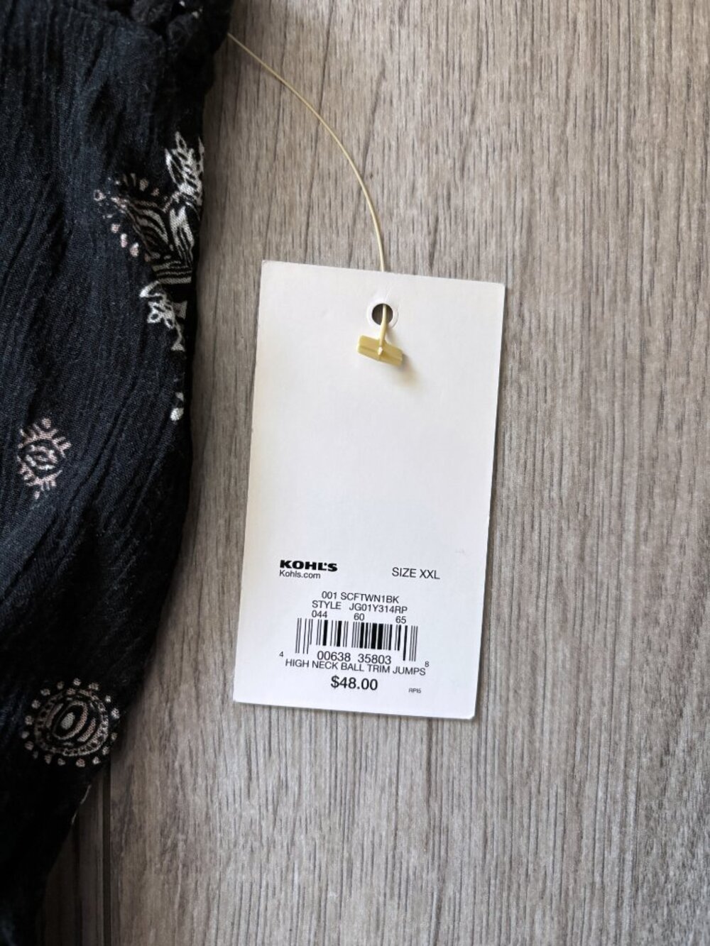 NWT SO Kohls Black White Boho Medallion Halter Wide Leg Jumpsuit Womens Size XXL - Picture 10 of 15